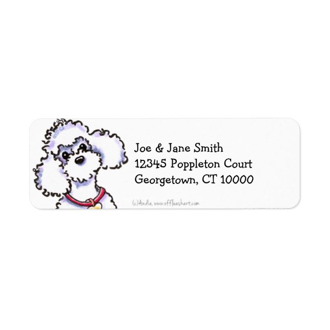 Pink Collar Poodle Clean & Simple Label (Front)