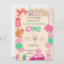 Pink Color 1st Birthday