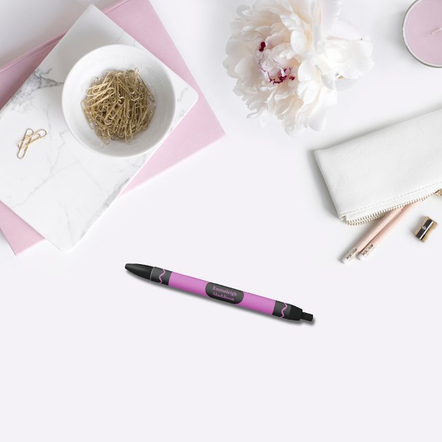 Pink Color Crayon Wrap Monogram Pen (Creator Uploaded)