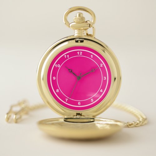 Pink Color Dial Pocket Watch