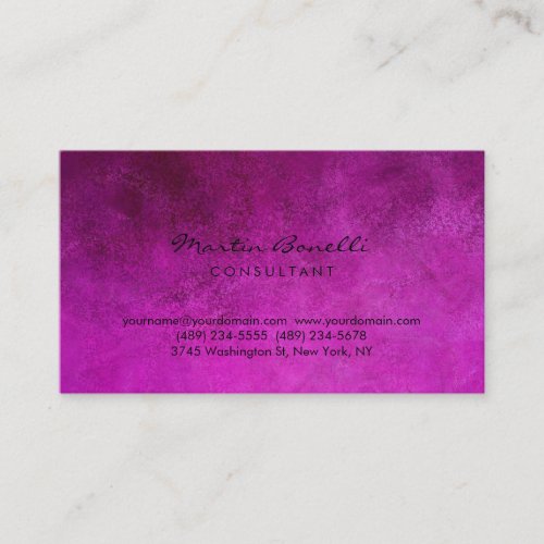 Pink Color Minimalist Modern Professional  Business Card