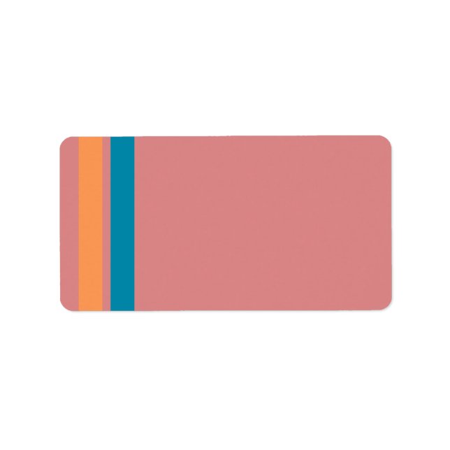 Pink Color Stripes Labels (Front)