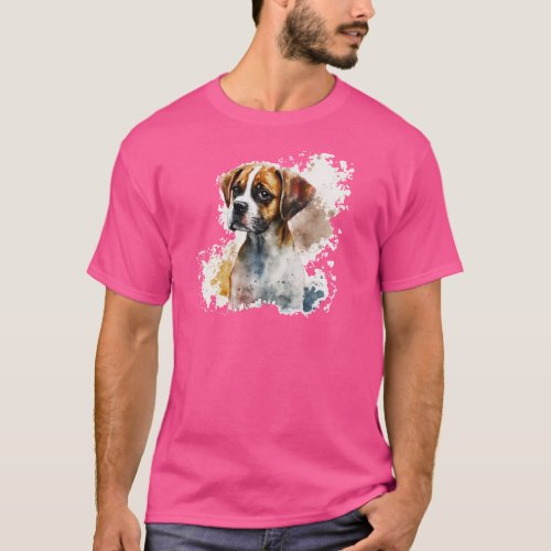 Pink color t_shirt cute dog design wear