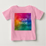 Pink Color Trendy Template Add Image Photo Baby T-Shirt