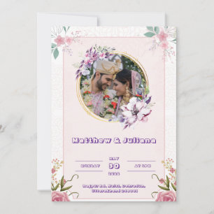 Pink color wedding Invitations post