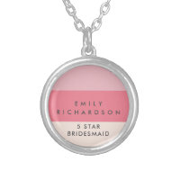 Pink Colorblock  bridesmaid 