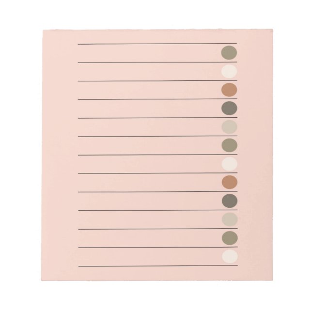Pink Colorful Dots Fun & Vibrant Stationery Notepad (Front)