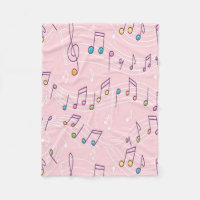 Pink colorful music note pattern musician musical 