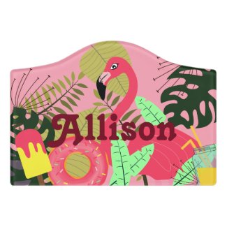 Pink Colorful Personalized sign for children