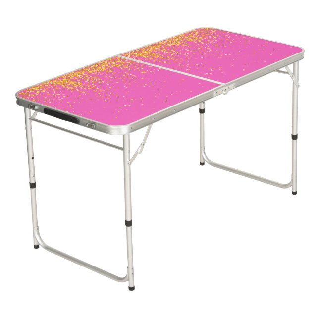 Pink Colorful Pong Table (Angled)