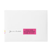 Pink Colorful Pool Party Wraparound Address Label (Front)