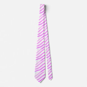 Pink colorful stripes pastel love is love pride neck tie