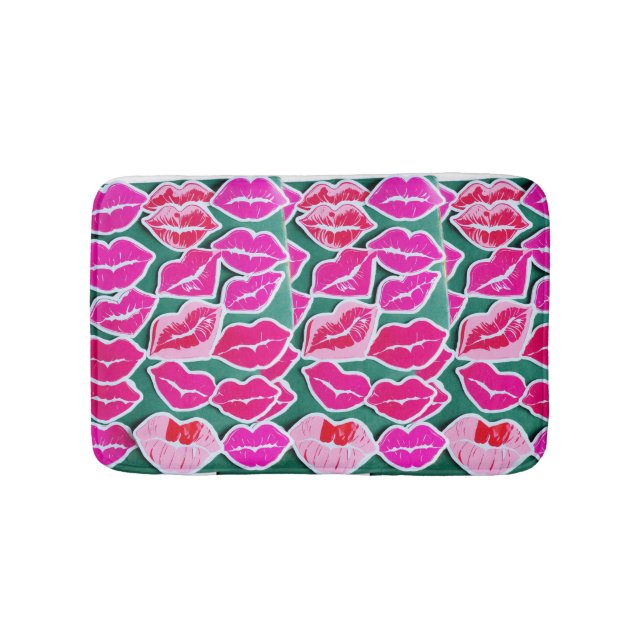 Pink colour  bath mat (Front)