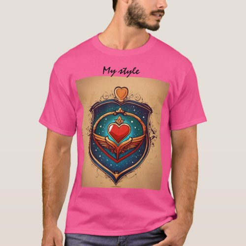 Pink colour designed casual t_shirt 