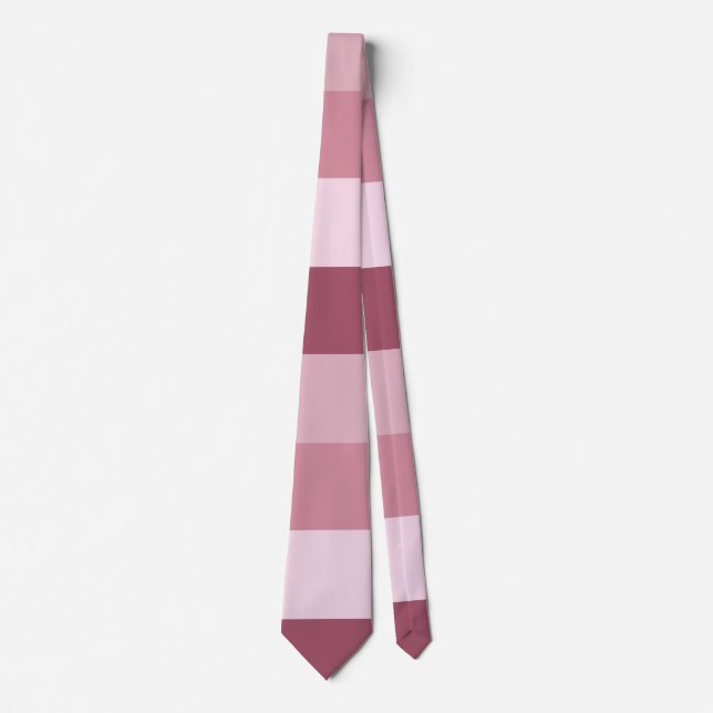Pink Colour Tones Stripes Design  Neck Tie (Front)
