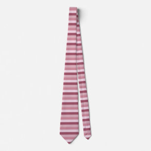 Pink Colour Tones Stripes Design Neck Tie