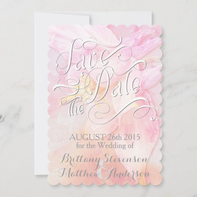 PINK COLUMBINE FLOWER WATERCOLOR SPLASH BRIDAL (Front)