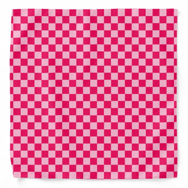 Pink Combination Classic Checkerboard by STaylor Bandana (Front)
