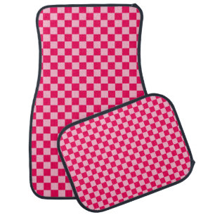 Pink Combination Classic Checkerboard by STaylor Car Mat