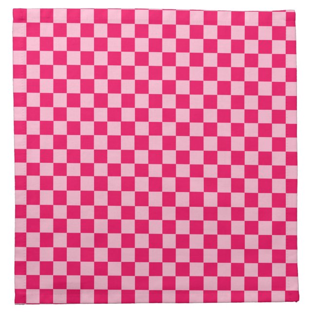 Pink Combination Classic Checkerboard by STaylor Cloth Napkin (Front)