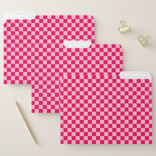 Pink Combination Classic Checkerboard by STaylor File Folder