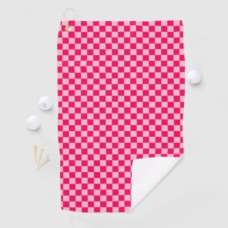 Pink Combination Classic Checkerboard By Staylor Golf Towel