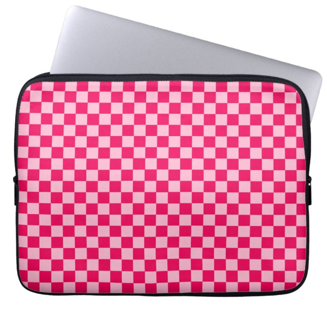 Pink Combination Classic Checkerboard by STaylor Laptop Sleeve (Front)