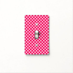 Pink Combination Classic Checkerboard by STaylor Light Switch Cover