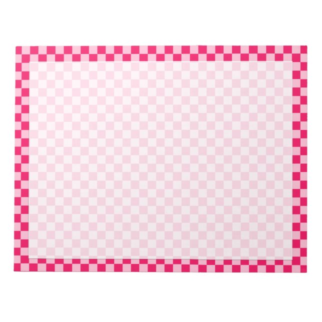 Pink Combination Classic Checkerboard by STaylor Notepad (Front)