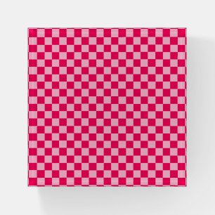 Pink Combination Classic Checkerboard by STaylor Paperweight