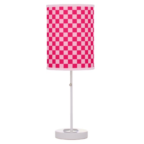 Pink Combination Classic Checkerboard by STaylor Table Lamp