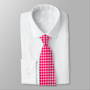 Pink Combination Diamond Pattern by Shirley Taylor Neck Tie