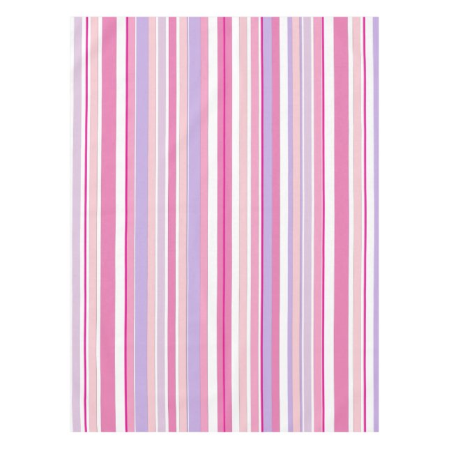 Pink Combo Stripes Tablecloth (Front)
