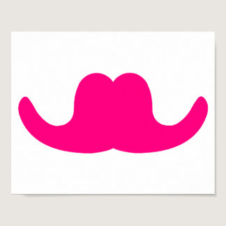 Pink Comedian Mustache Poster
