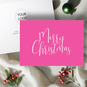Pink Company Christmas Cards Customizable Online