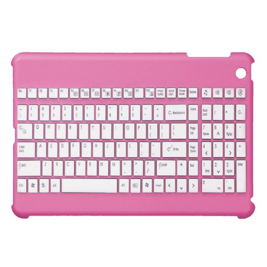 Pink computer keyboard case for the iPad mini