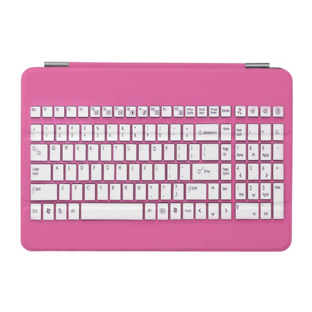 Pink computer keyboard iPad mini cover (Horizontal)