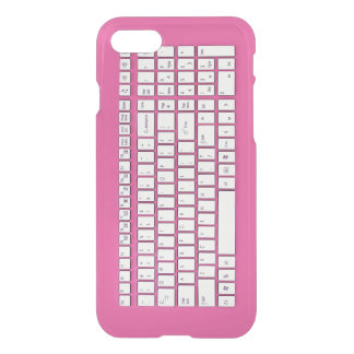 Pink computer keyboard iPhone SE/8/7 case
