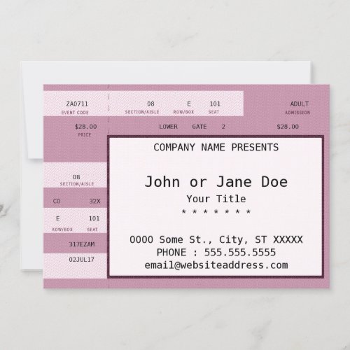 pink concert ticket