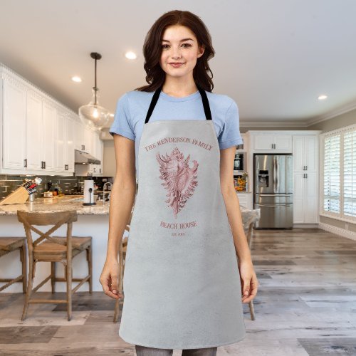 Pink Conch Shell Apron