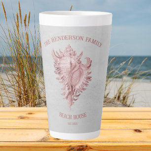 Pink Conch Shell Latte Mug