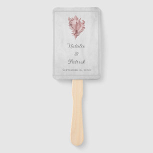 Pink Conch Shell Wedding Hand Fans