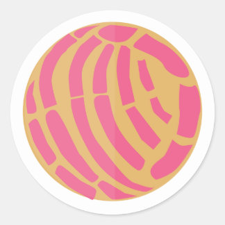 Pink Concha Méxican sweet bread pan dulce Classic Round Sticker