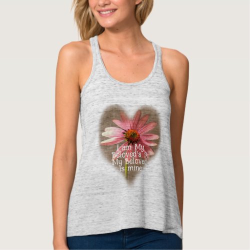 Pink Cone Flower _I am My Beloveds and My Beloved Tank Top