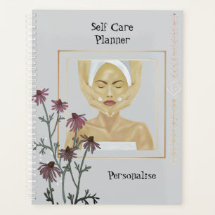 Pink Cone Flowers Massage SelfCare Floral Journal Planner