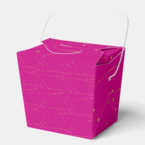 Pink Confetti Birthday Party Favor Box