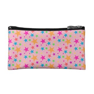 Pink Confetti Black Multi Makeup Bag