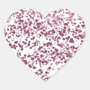 Pink Confetti Dots Heart Sticker