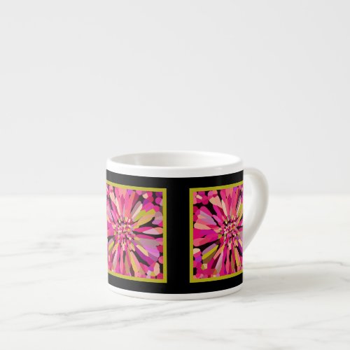 Pink Confetti Flower Espresso Cup