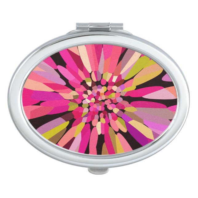 Pink Confetti Flower Vanity Mirror (Front)